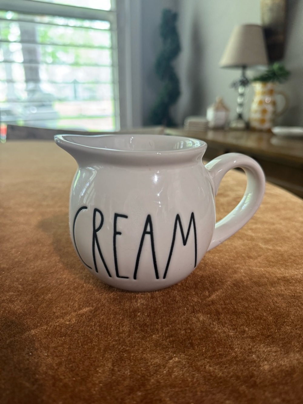 White Cream Ceramic Creamer Rae Dunn